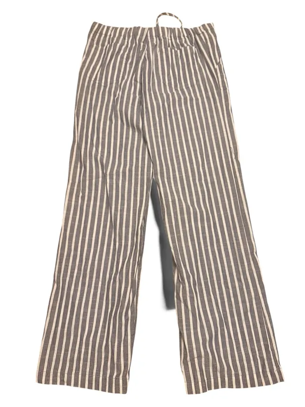 NWT Just Living Gray Cream Striped Wide Leg Pants M - Image 2