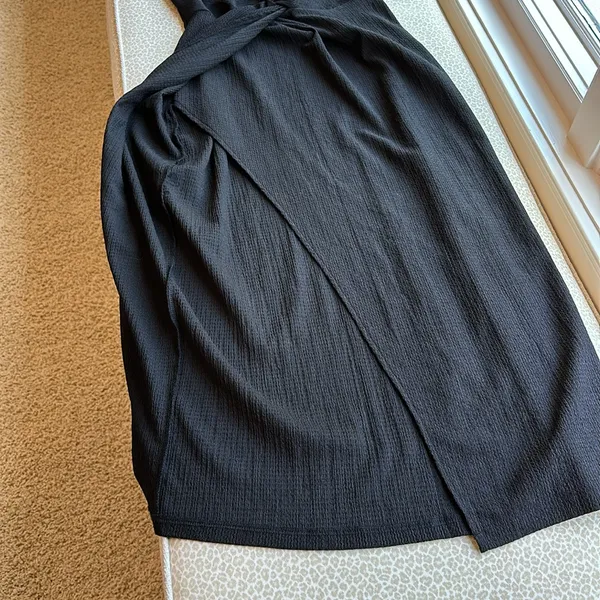 Bershka Black Spaghetti Strap Open Back Dress - Image 2