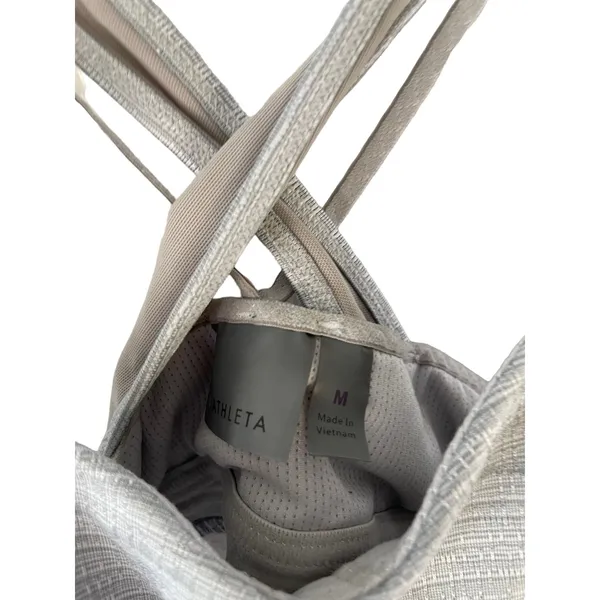 Athleta Women's Size M‎ Jacquard Transcendence Bra Slate Grey - Image 8