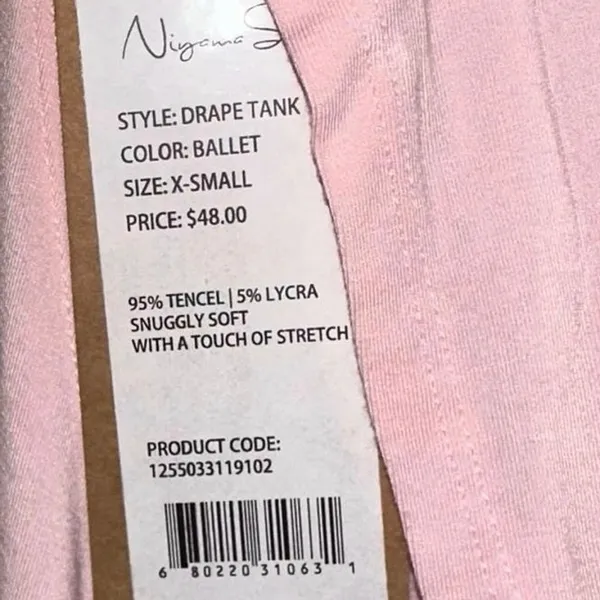 Niyama‎ Sol Ballet Tank XS Pink Open Back Yoga Tank NWT Athleisure - Image 3