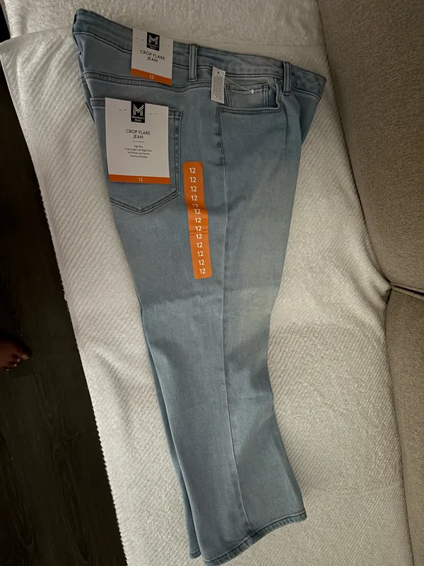 Preppy cropped flare jeans Blue Size 12 - Image 3