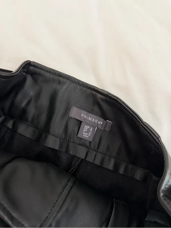 Primark Faux black leather shorts - Image 3