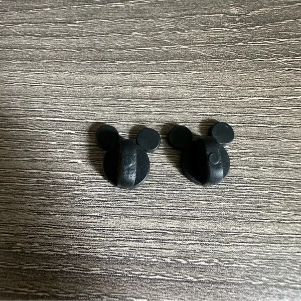 Disney Small Pin Backs Black Mickey Mouse Heads Set 4 Rubber - Image 6