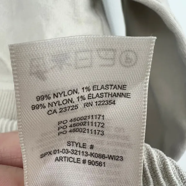 Aritzia Babaton Sculpt Knit Empire Longsleeve refinery off white top size large - Image 8