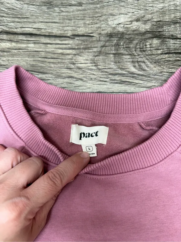 Pact Courtside Desert Rose‎ Long Sleeve Sweatshirt Dress Size large - Image 5
