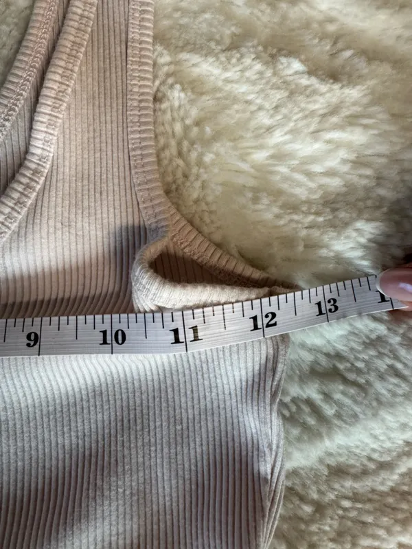 Cotton On Baby Pink Ribbed Tank Top – Size Small - Image 4