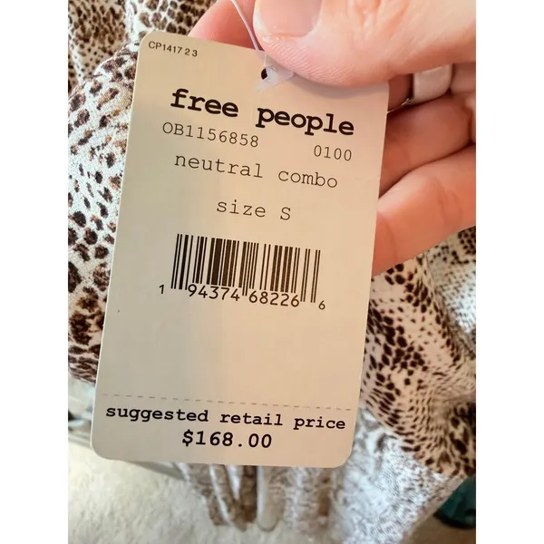 Free People Wild Nights Duster Womens Neutral Combo Size S - Image 4