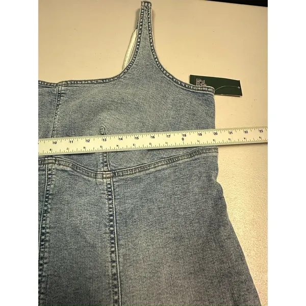 Wild Fable Denim Midi Dress Medium Wash Square Neck XXL 25WFDR005 New - Image 3