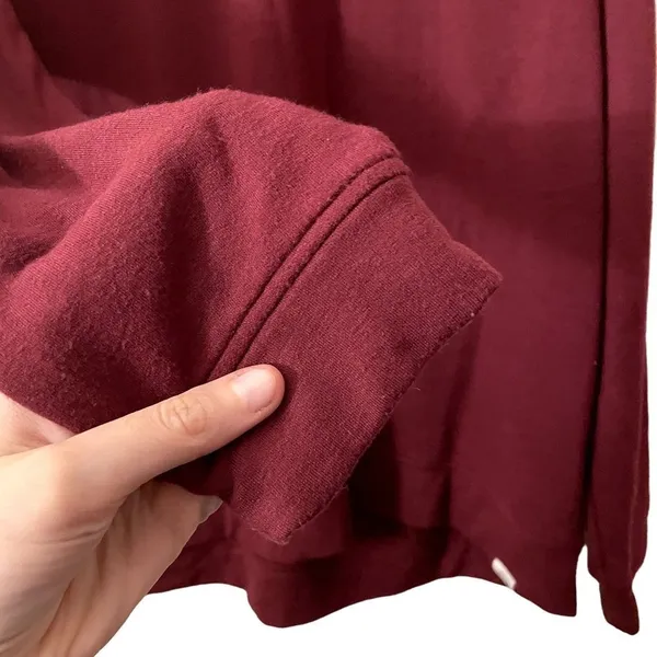 Orvis deep red crewneck sweater casual comfortable style large winter warm - Image 3