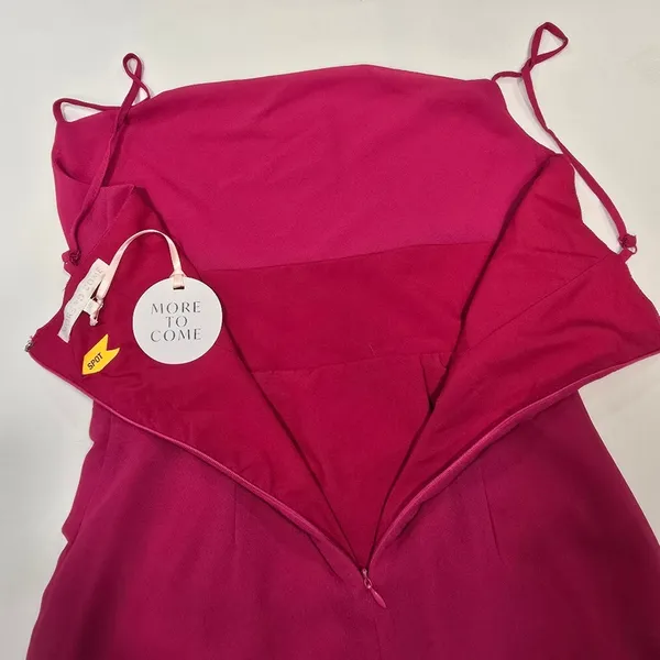MORE TO COME Mileva Ruched Mini Dress in Fuchsia - Image 10