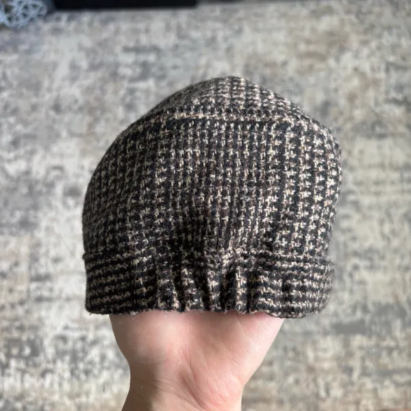 Y2K plaid newsboy houndstooth cap women’s onesize - Image 5