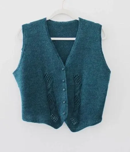 Handmade Wool Knit Sweater Vest - Image 3