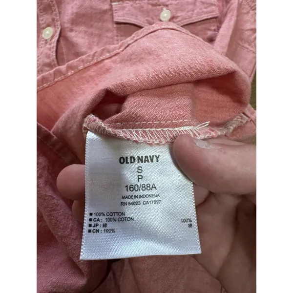 Old Navy Women Size Small Long Sleeve Button Down Shirt Cotton Preppy‎ Classic - Image 4