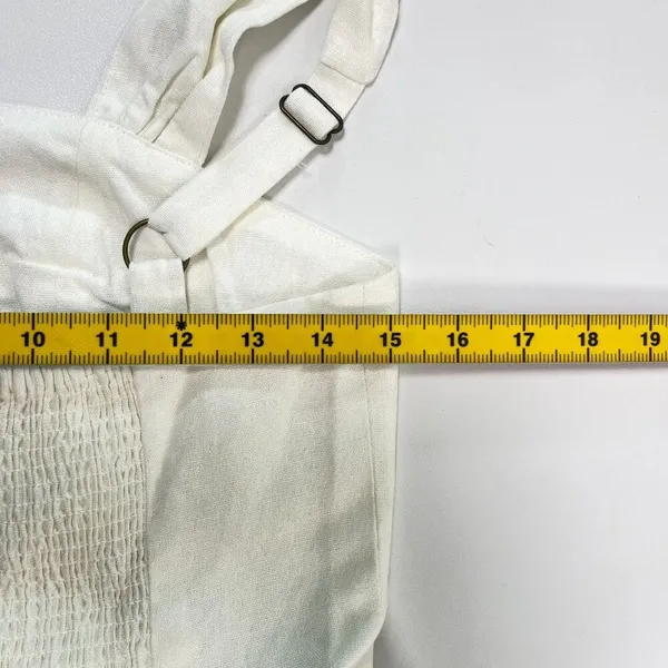 NWOT Farm Rio Stretch Linen Blend Cami Maxi Dress Size M Classic Off White - Image 16