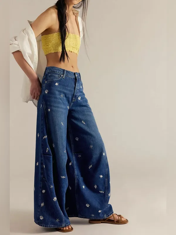 Free people Westward Embroidered Jeans - Image 2