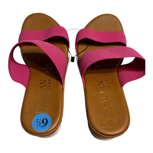 Italian Shoemakers Pink Double Strap Wedge Slide Sandals NWOB Women's 6.5 - Image 9