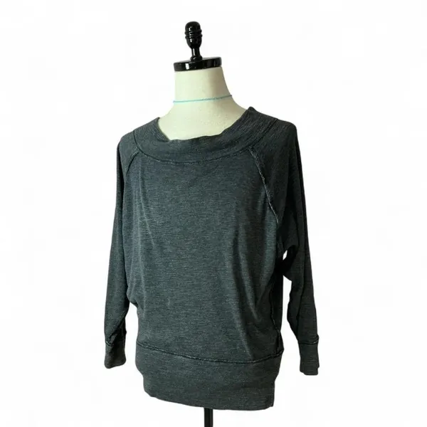 We The Free Gray Long Sleeve Pullover Sweatshirt Cozy Oversized Lounge Top‎ M - Image 2