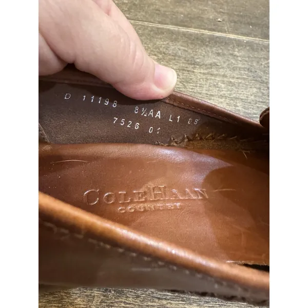 Cole‎ Haan Country Marcy Tassel Woven Brown Leather Loafers Women's Size 8.5 AA - Image 9