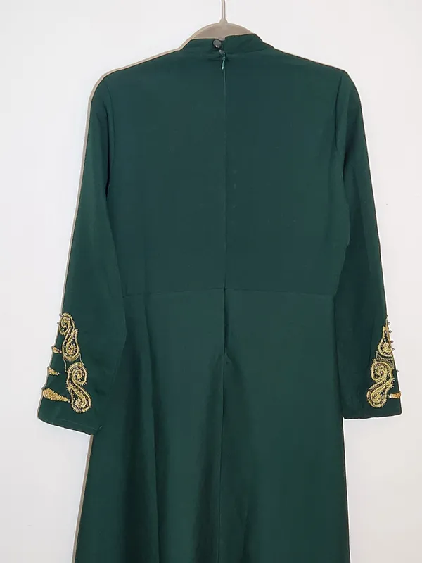 Missvalle Dark Green Modest Formal Dress Beaded Sequin Embroidered Size 38 NWT - Image 6