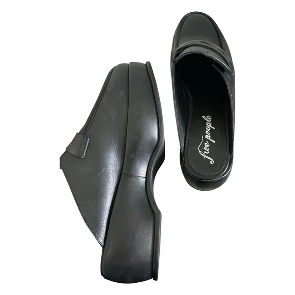 Free People Winston Women's Black Platform Loafer Mules Sz EU 39 USA 8.5 - Image 6