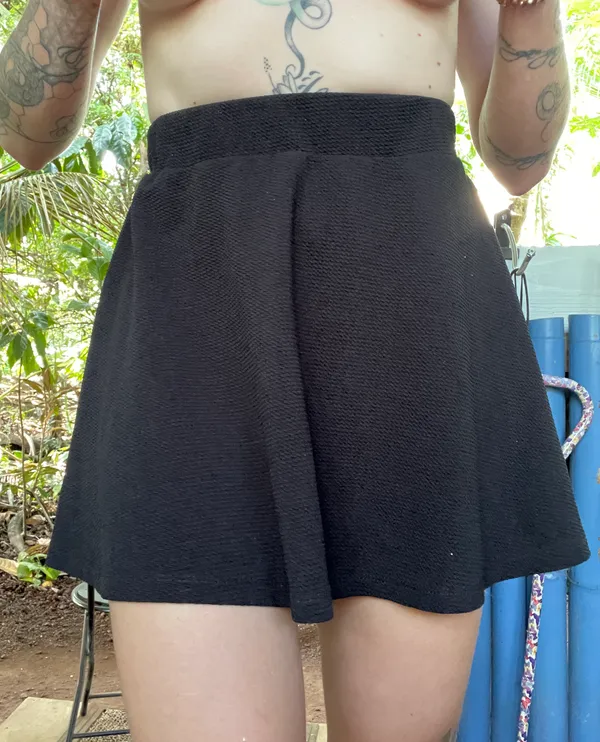 Simple Black Mini Skirt - Image 2