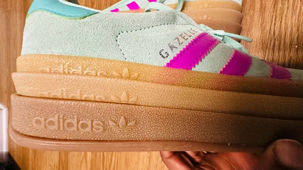 Adidas Gazelle Platform Bold Sneakers Mint Green Pink Gum Sole - Image 7