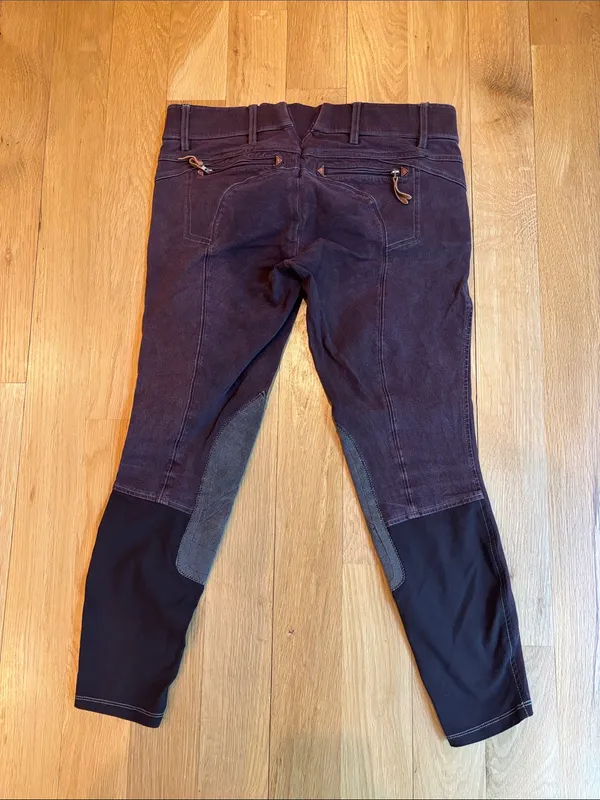 Ariat Women’s Heritage Riding Breeches Maroon Size 26 - Image 3