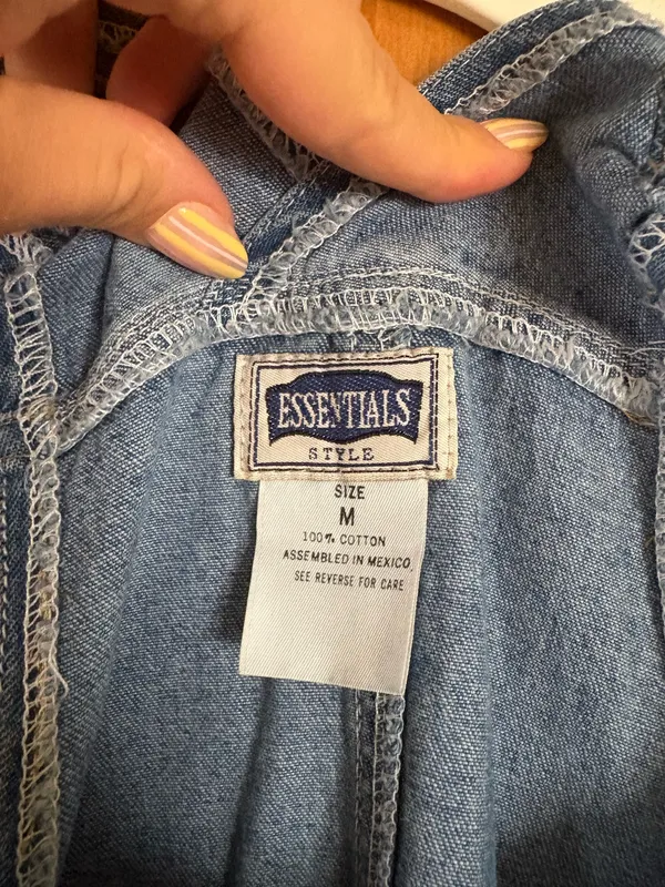 Essentials Style Vintage Overalls Blue Size M - Image 3
