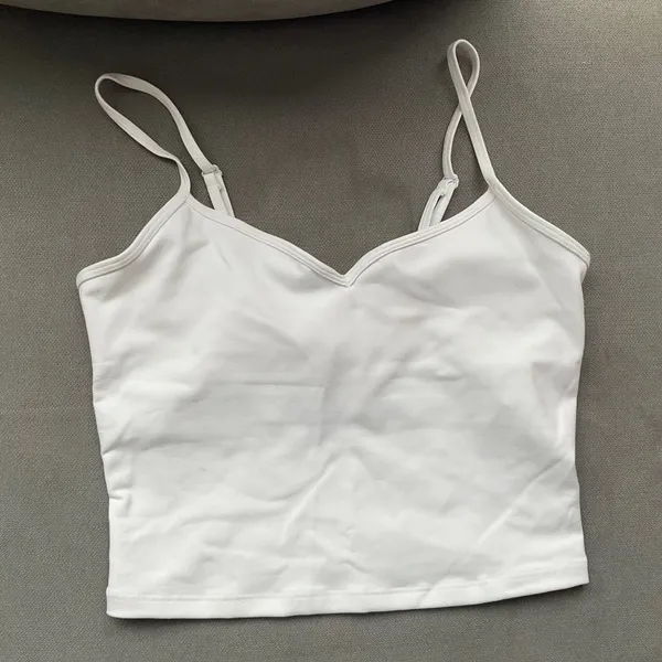 Alo Yoga Airbrush Refined Bra Tank White XS - Image 2