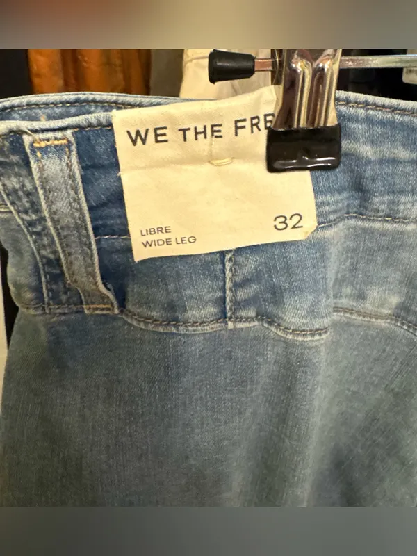 NWT Free People We The Free Libre Wide-Leg Jeans - blue goodie goodie - 32 - Image 15