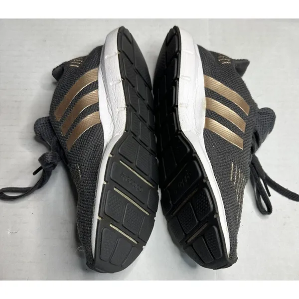 Adidas‎ Swift PRB 698001 Women’s Running Shoes SZ 4.5 Grey Gold Metallic Lace Up - Image 6