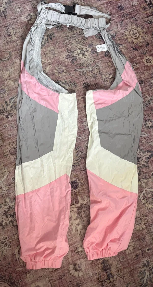 iHeartRaves Assless Reflective Pink Chaps Joggers - Image 2