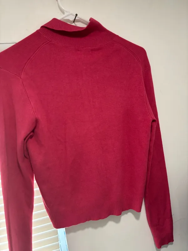 Kimchi Blue Vintage red Knit Button-Up Cardigan Sweater - Image 3