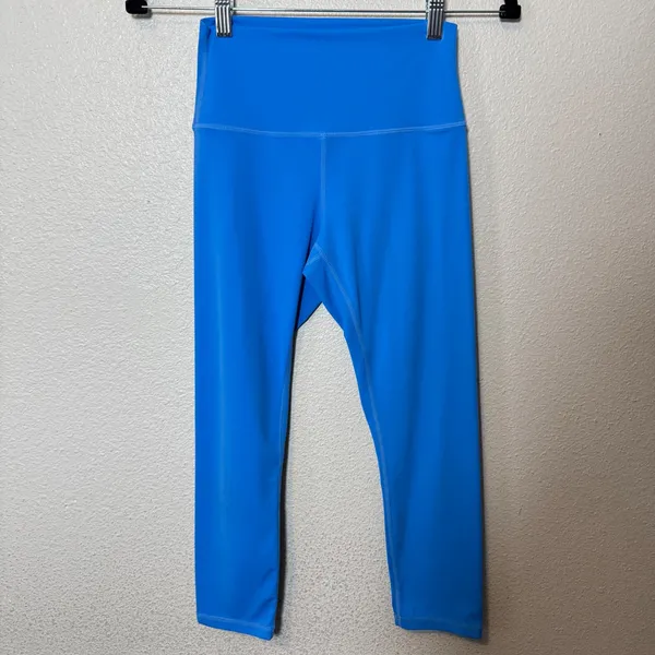 Sunzel Activewear Blue High Waisted Capri Leggings Athletic Workout Pants XS‎ - Image 6