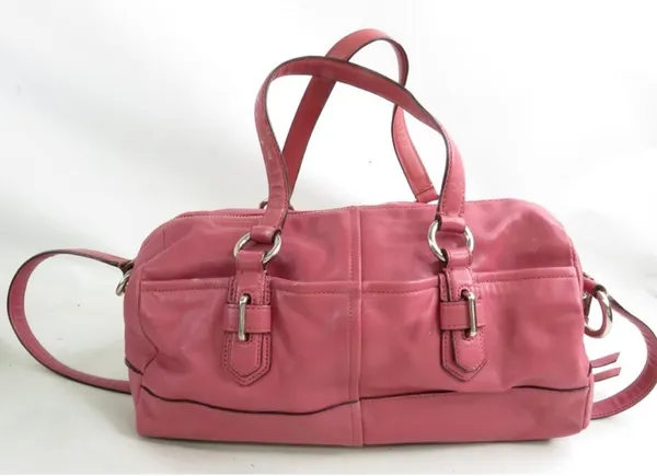 Coach Chelsea Reese Convertible Satchel 17803 Pink Leather Shoulder Bag Purse - Image 4