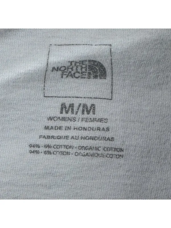 The North Face Womens White Organic Cotton V-Neck T-Shirt With Floral Graphic Pr - Image 2