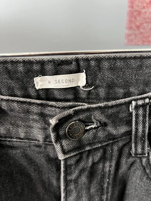 Black wide leg jeans Size 4 - Image 3