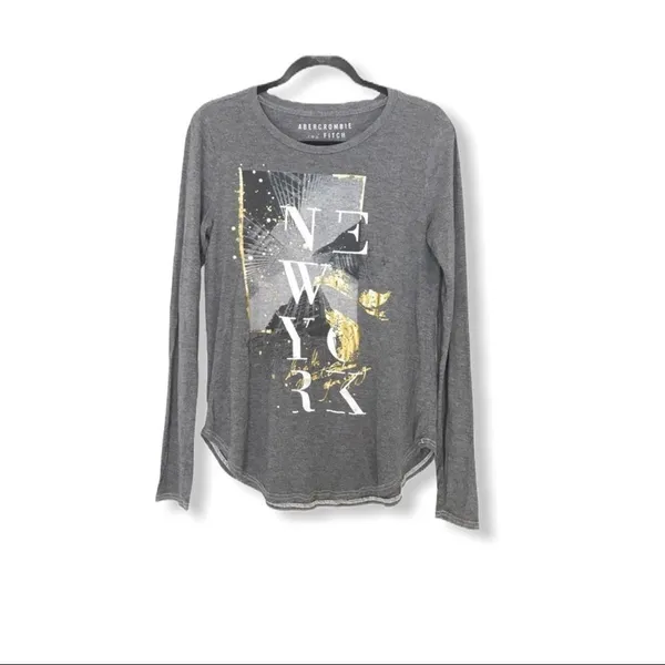 Abercrombie & Fitch New York T-Shirt Long‎ Sleeve - Image 9