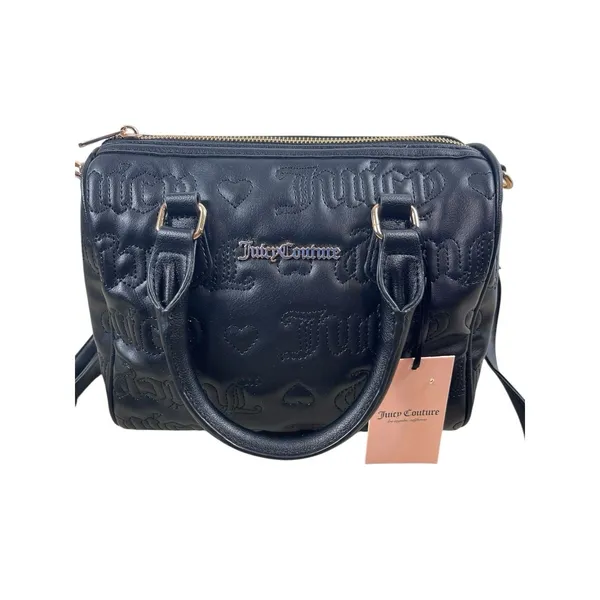 Juicy Couture Best Sellers Fame Satchel Liquorice Black Embossed Crossbody NWT - Image 2