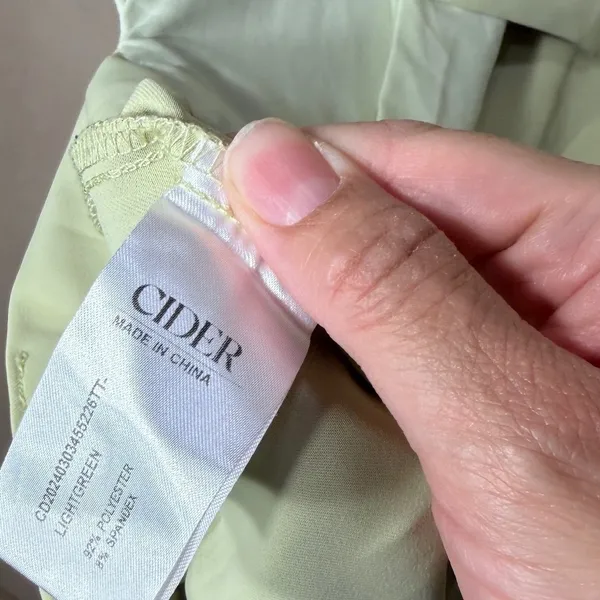 Cider Womens Light Green Vest Style Wide‎ Leg Jumpsuit Back Cutout Size L - Image 8