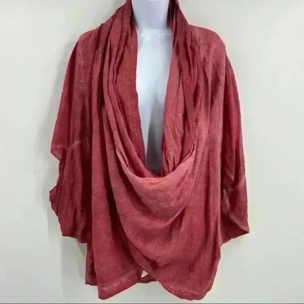Anthropologie‎ Saturday Sunday Berry Color Wrap Kimono Top Sz XS/S - Image 4