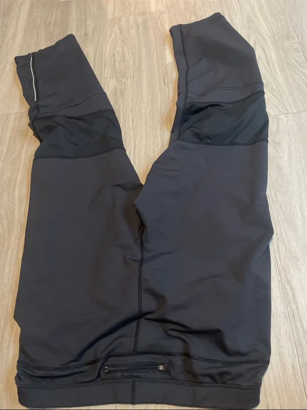REI Black Boot-Cut Athletic Pants with Side Zipper - Image 3