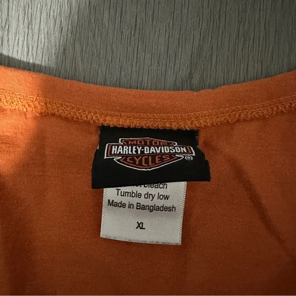 Harley Davidson Orange Gatlinburg Tennessee Short Sleeve Tee Shirt Size‎ XL - Image 5