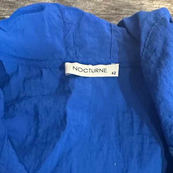 Bold Cobalt Utility Jumpsuit with Button Front Blue Size 42 - Image 3