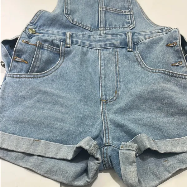 Light Blue Denim Overalls Size XS - Image 12