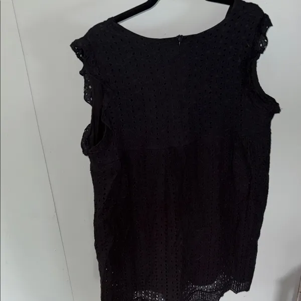 Eyelet Lace Black Romper Size XL - Image 5