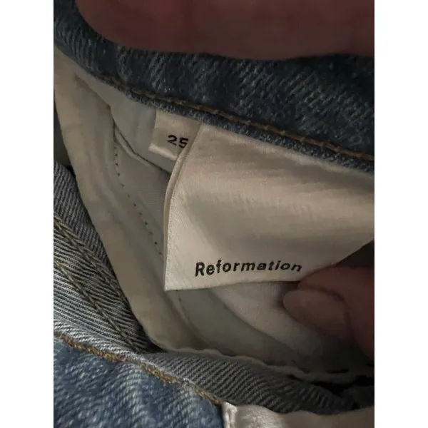 Reformation Step‎ Hem Size 25 Light wash Blue Jeans - Image 7