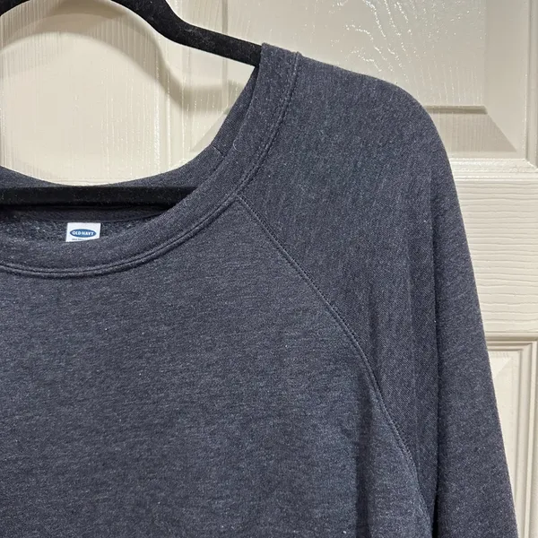 Old Navy crew neck sweatshirt gray tie hem size XXL - Image 4