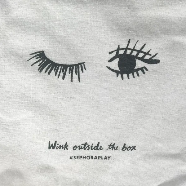 Sephora Wink Outside the Box Drawstring Cloth MakeUp Delicates Travel Bag Newbl - Image 2