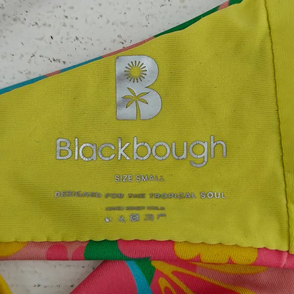Blackbough 70s Psychedelic Flower Pink Yellow Blue Bikini Set Womens Small - Image 3